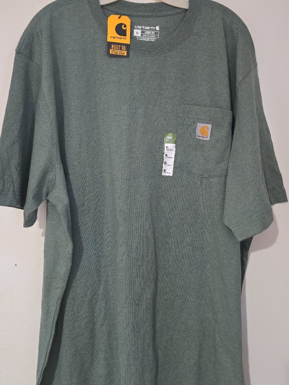 Carhartt K87 Loose Fit Heavyweight Pocket T-Shirt XL Green NWT